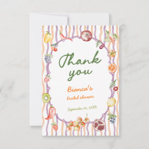 Fresh Off The Market Whimsical Bridal Shower Thank You Card