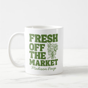 Fresh Off the Market Whimsical Green Bridal Shower Coffee Mug
