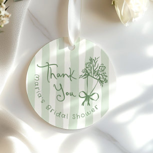 Fresh Off the Market Whimsical Green Hand Drawn Favour Tags