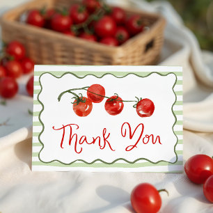 Fresh off the Vine Green Tomato Bridal Shower Thank You Card