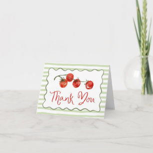 Fresh off the Vine Green Tomato Bridal Shower Thank You Card