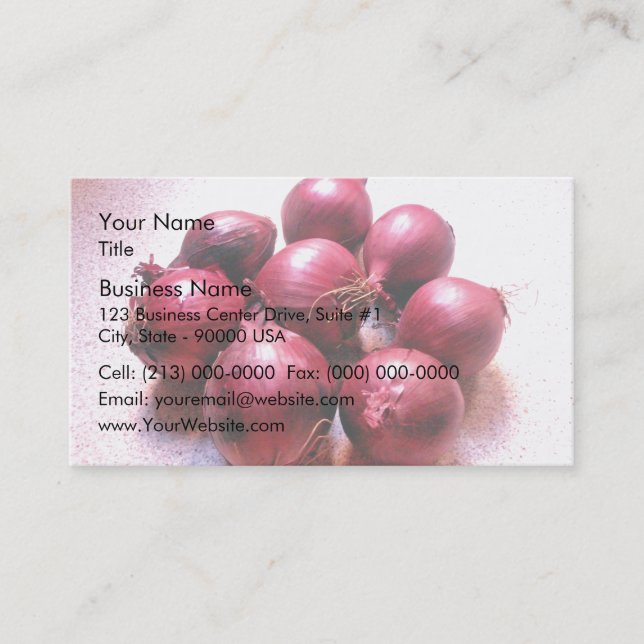 Fresh onions business card (Front)