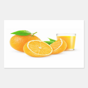 Fresh orange juice sticker
