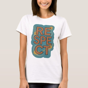 Fresh Orange RESPECT Slogan Design T-Shirt
