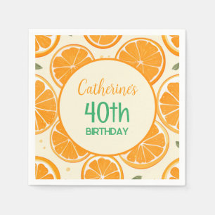 Fresh Orange Slice Pattern – Bright Citrus Fruit Napkin