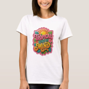 Fresh Orange TROPICAL STATE OF MIND Print T-Shirt