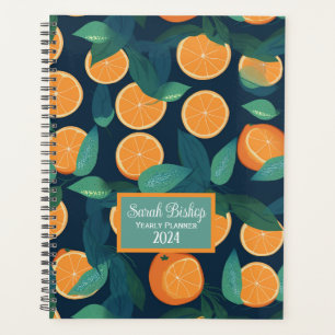 Fresh Oranges Custom Yearly Planner Hardcover
