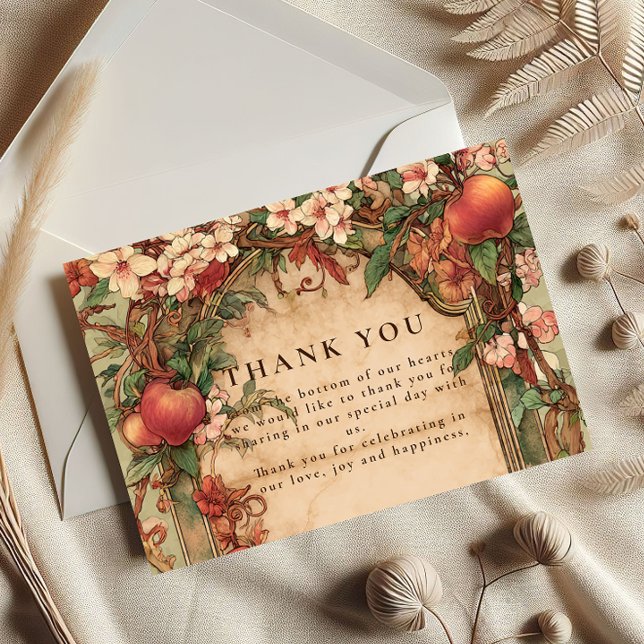Fresh Orchard Botanical Wedding Thank You Card (Creator Uploaded)