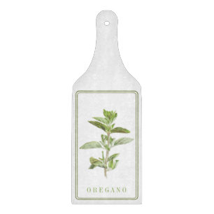 FRESH OREGANO Glass Cutting Board Paddle