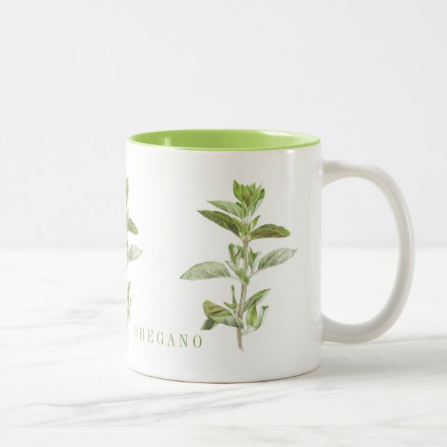 FRESH OREGANO Lime Two-Tone Mug (Right)