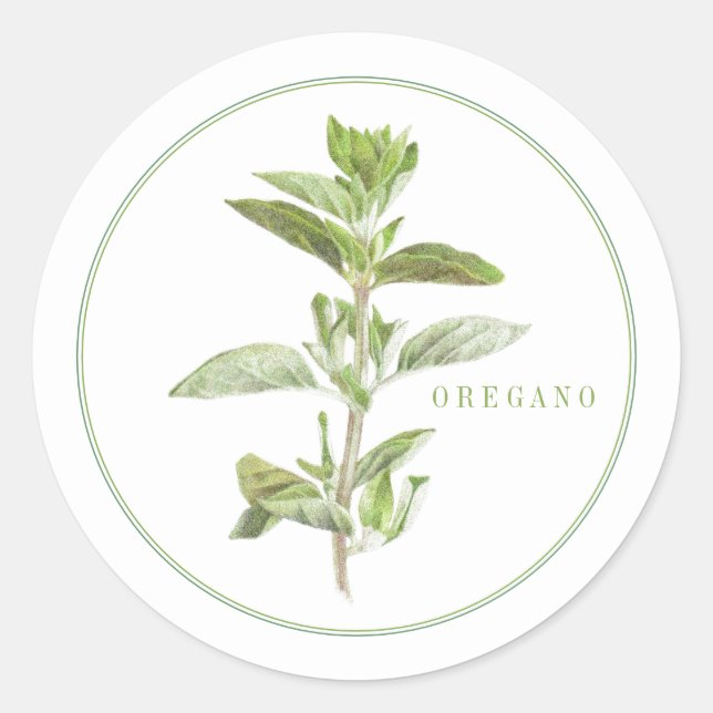 FRESH OREGANO Small Round Stickers (Front)