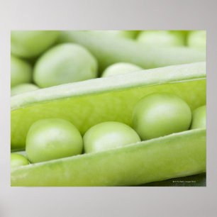 Fresh organic peas poster