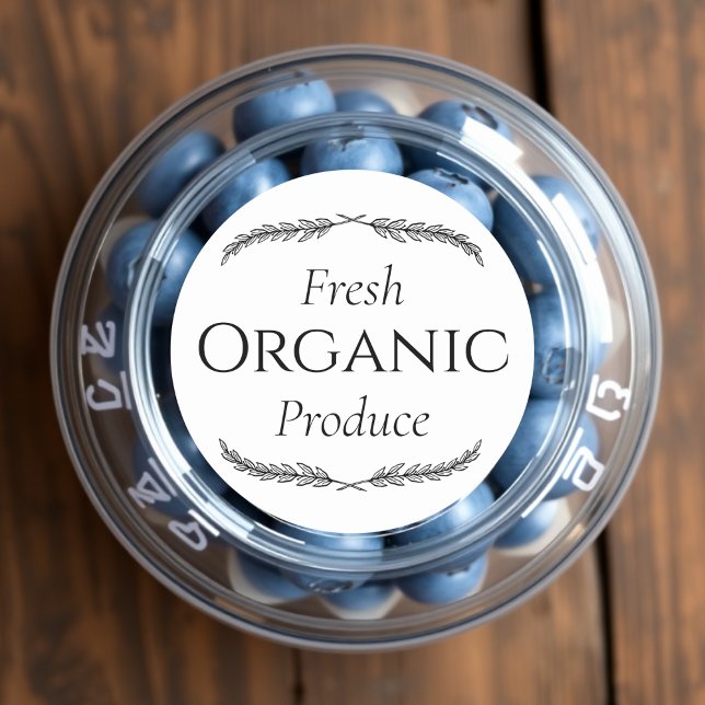 Fresh Organic Produce Classic Round Sticker (Creator Uploaded)