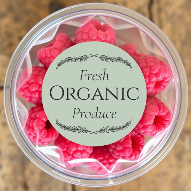 Fresh Organic Produce Classic Round Sticker (Creator Uploaded)