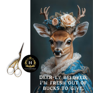 Fresh Out of Bucks To Give Sassy Deer Decoupage Tissue Paper
