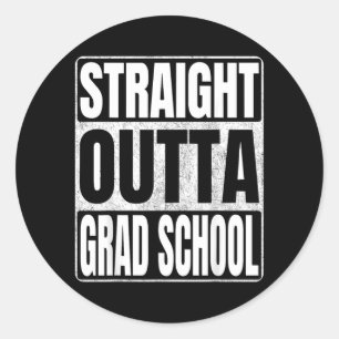 Fresh Out Of Grad School Graduate Cl 2026 Grad Classic Round Sticker