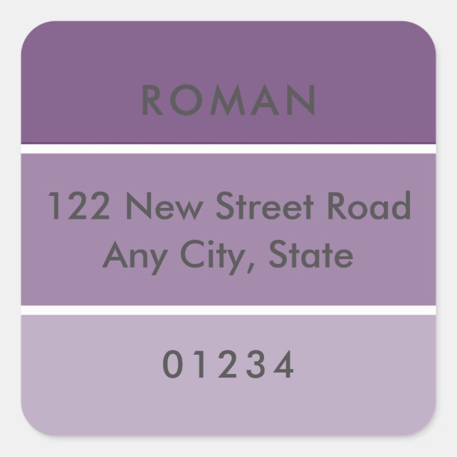 Fresh Paint Purple Paint Chip Address Label (Front)