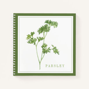 FRESH PARSLEY 8.5x8.5 Spiral Notebook - Green