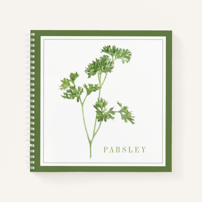 FRESH PARSLEY 8.5x8.5 Spiral Notebook - Green (Front)