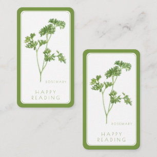 FRESH PARSLEY Bookmark - 3.5x2 Card + Text Green