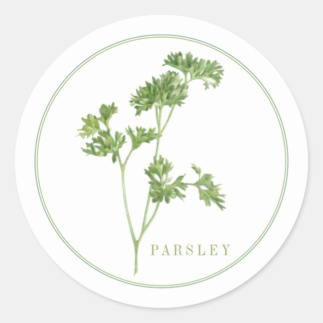 FRESH PARSLEY Small Round Stickers (Front)