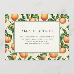 Fresh Peach Botanical Illustration Enclosure Card