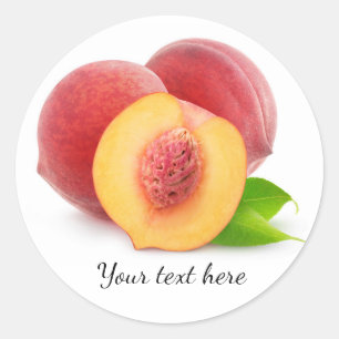 Fresh peaches classic round sticker