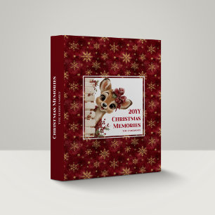 Fresh Peeking Reindeer Holiday Memory Album Binder