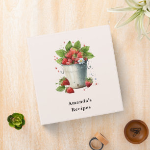 Fresh Picked Strawberries in a Bucket Binder