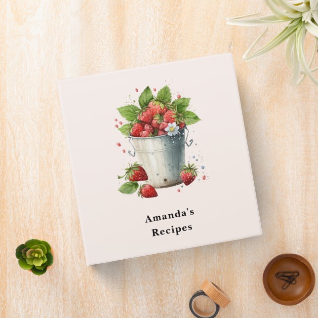 Fresh Picked Strawberries in a Bucket Binder (In Situ)