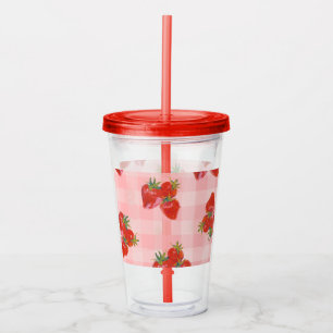 Fresh Picked Tumbler Strawberry Fruit Acrylic Cup