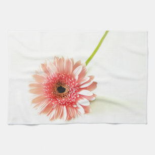 Fresh Pink Gerbera Daisy Photograph Kitchen Towel