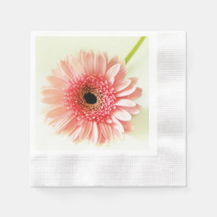 Fresh Pink Gerbera Daisy Photograph Napkin