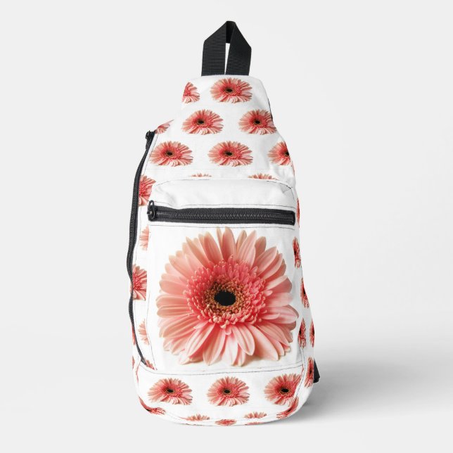 Fresh Pink Gerbera Daisy Photograph Sling Bag (Front)