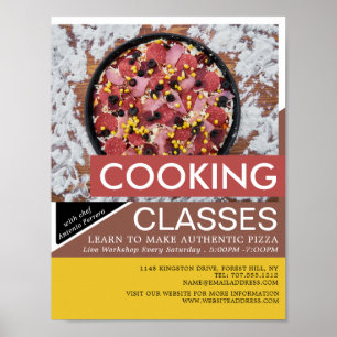 Fresh Pizza, Cooking Classes Advertising Poster