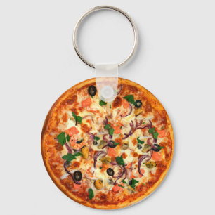 Fresh Pizza Theme Keychain