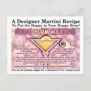Fresh Plum Martini Recipe Postcard