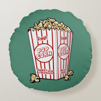 Fresh Popcorn Round Pillow