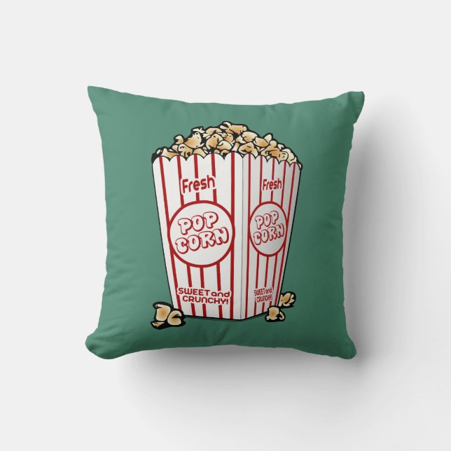 Fresh Popcorn Throw Pillow (Front)