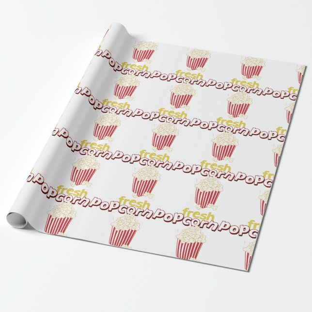Fresh Popcorn Wrapping Paper (Unrolled)