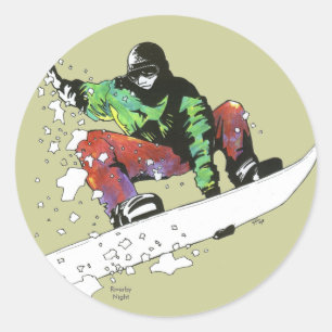 Fresh Powder Classic Round Sticker
