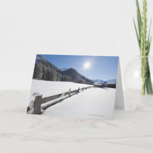 fresh prepared cross-country ski run in a card