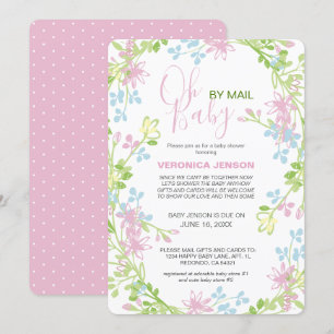 Fresh & Pretty Spring Floral Baby Shower by Mail Invitation