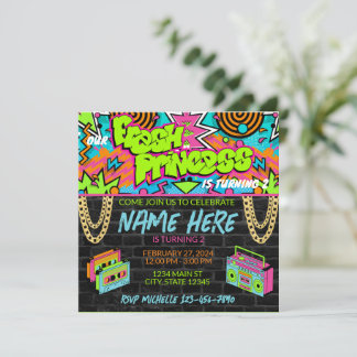 Fresh Princess Invitation Anniversaire