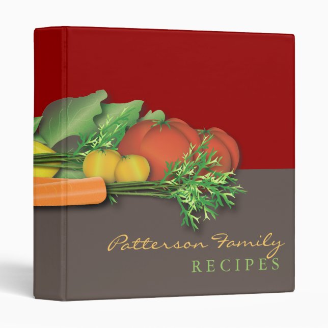 Fresh Produce Family Recipe Cookbook Binder (Front/Spine)