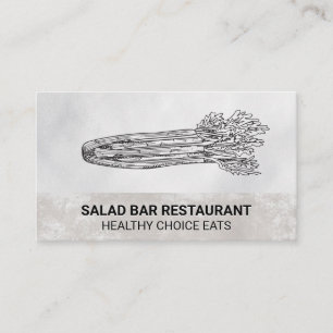 Fresh Produce Vegetable Drawing Business Card