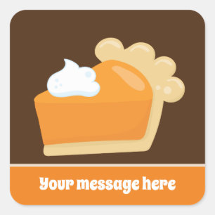 Fresh pumpkin pie add message sticker