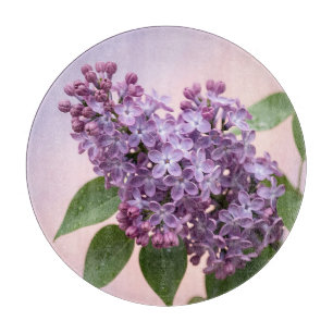 Fresh Purple Lilac Blossoms Spring Floral Cutting Board