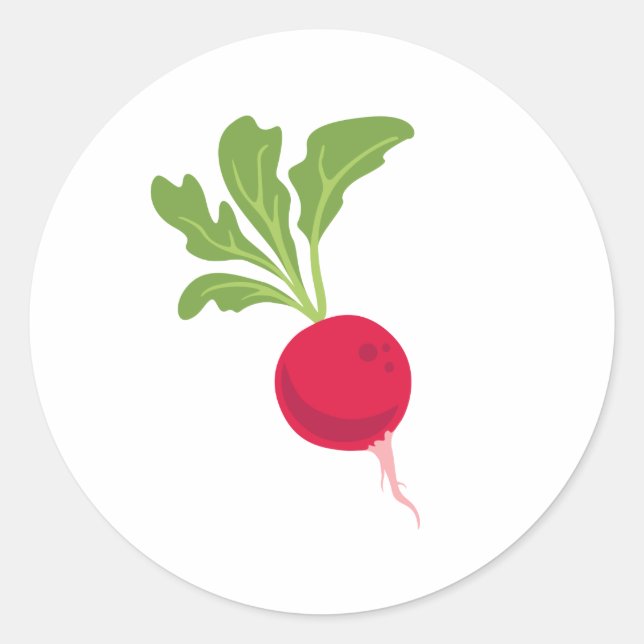 Fresh Radish Classic Round Sticker (Front)
