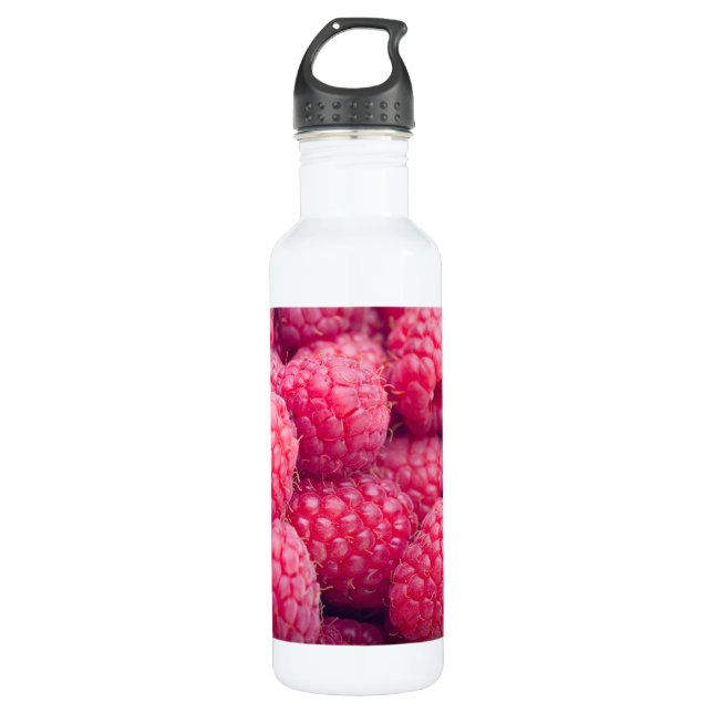 Fresh raspberries 710 ml water bottle (Front)